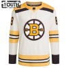 Boston Bruins 100th Anniversary David Pastrnak Adidas 2023-24 Cream Trikot Authentic - Kinder